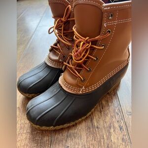 LL Bean Duck Boots - Brown and Black